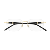 Montatura vista Montblanc Uomo MB0346O001-GOLD-BLACK-TRANSPARENT53 - MB0346O001-GOLD-BLACK-TRANSPARENT53